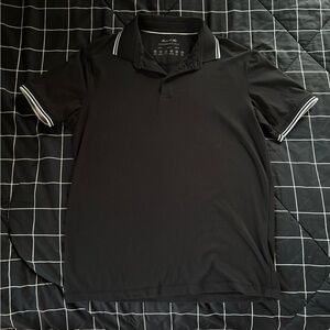 Black Polo Shirt with White Trim